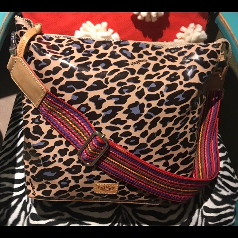 Used consuela blue jag hobo bag. Used. Has a rip on both sides by straps